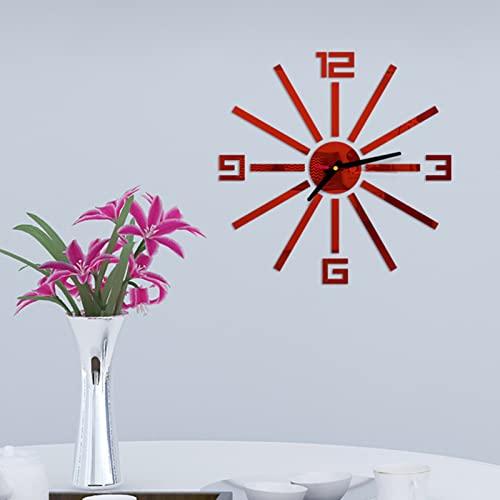 【並行輸入品】Tainrunse Wall Clock 3D Roman Numbers Wall Mounted Punch Free Ac_7