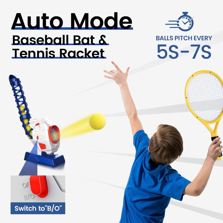 【並行輸入品】Tecnock 2 in 1 RC Tennis Baseball Pitching Machine   Chargable Tの画像