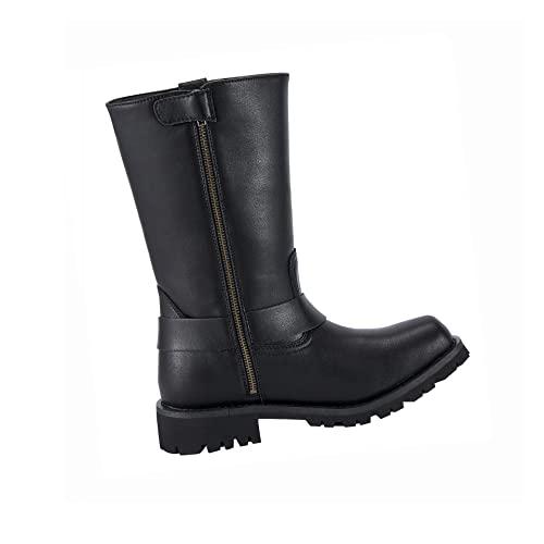 【並行輸入品】GARGOYLE BELLS Mens Harness Straps Motorcycle Leather Boots， Bla_4