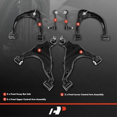 【並行輸入品】A Premium Set of 6, Front Upper Lower Control Arm, Sway Bar Linkの画像