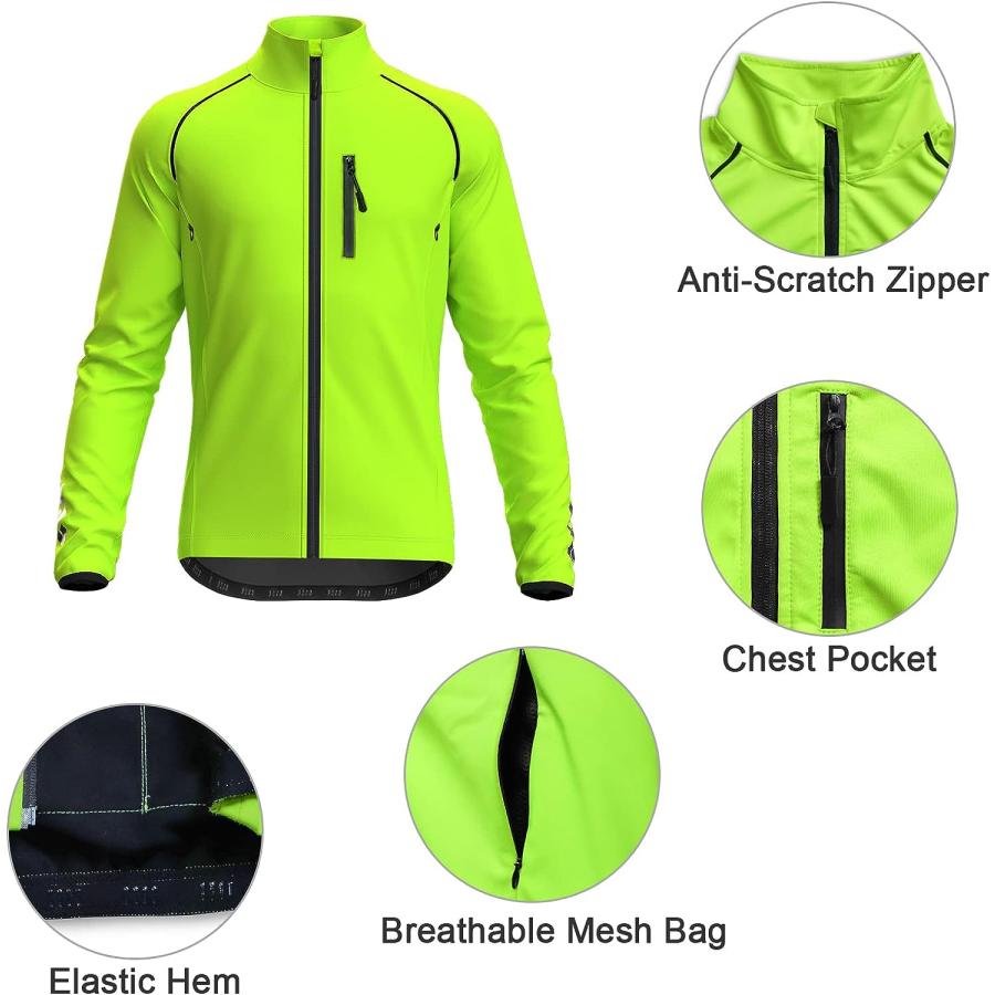 【並行輸入品】Wulibike Cycling Jackets for Men  Reflective Running Jacket Men W 並行の画像