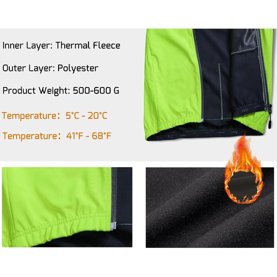 【並行輸入品】Wulibike Cycling Jackets for Men  Reflective Running Jacket Men W 並行の画像