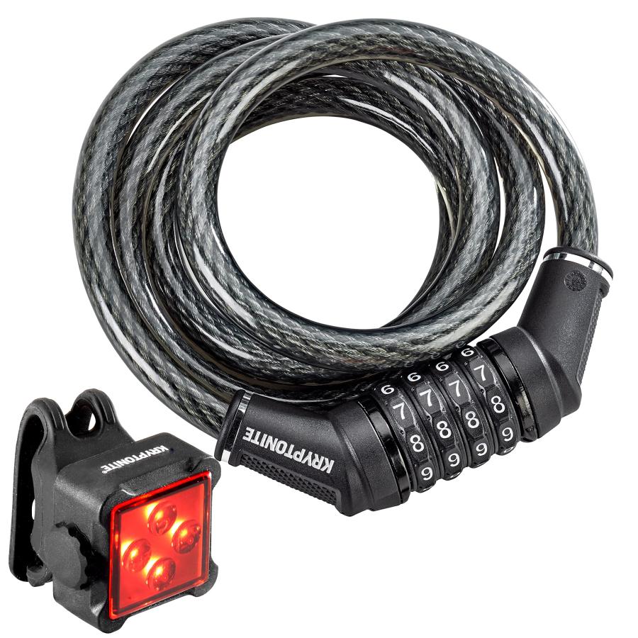 【並行輸入品】Kryptonite コンボバイクロックケーブル 6フィート x 12mm スチールケーブル リセット可能なコンビネーション&明る