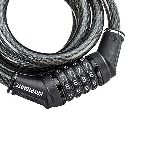 【並行輸入品】Kryptonite コンボバイクロックケーブル 6フィート x 12mm スチールケーブル リセット可能なコンビネーション&明る