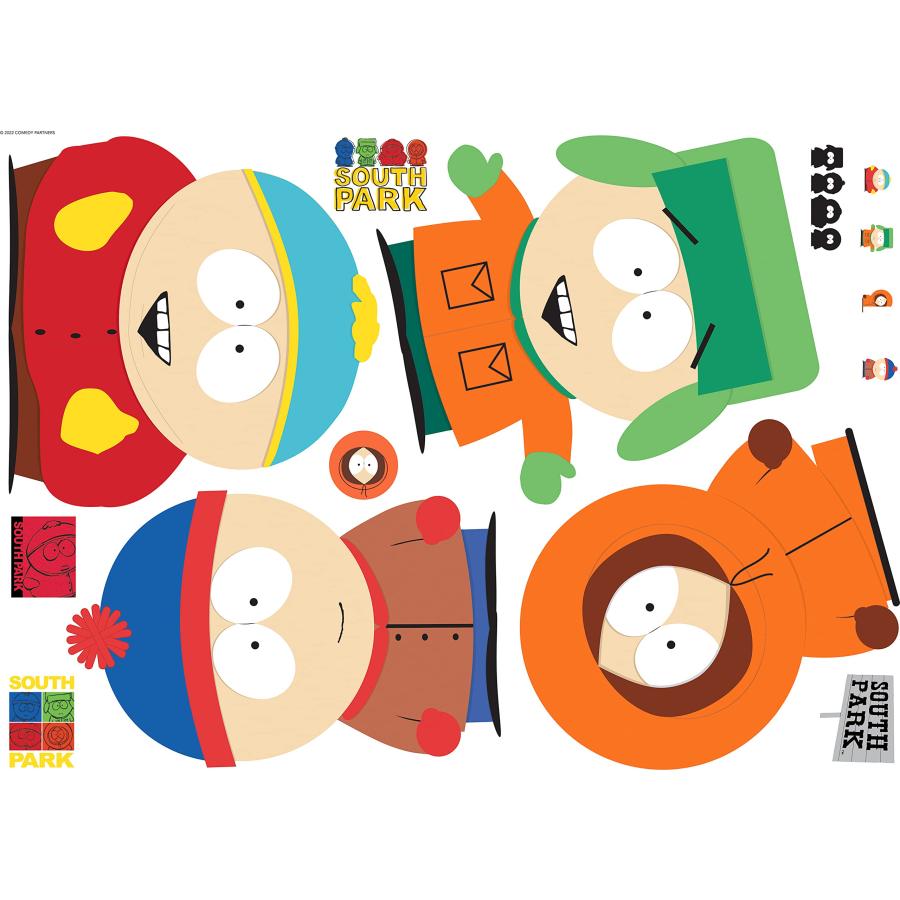 RoomMates RMK5274SLM South Park Peel and Stick Wall Decals, red, 並行輸入品｜import-tabaido｜04