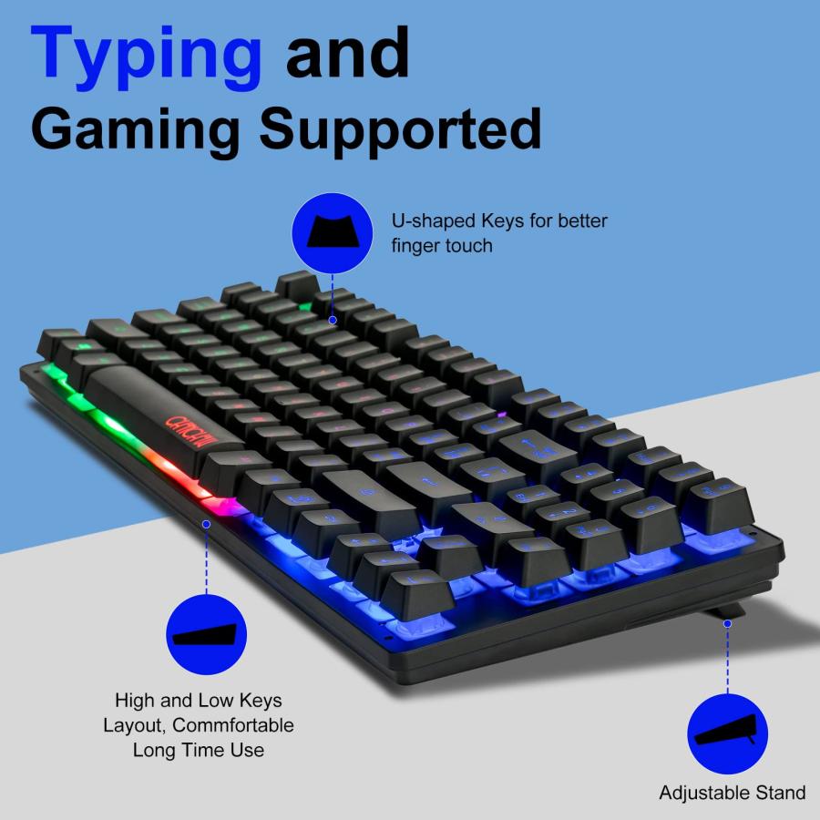 CHONCHOW ゲーミングキーボードマウス 1201 Gaming LED Keyboard and Mouse Combo 7 並行輸入品｜import-tabaido｜10