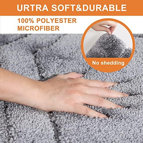 【並行輸入品】BEQHAUSE Bathroom Rugs Soft\u0026 Absorbent Non Slip Bath Mats for Baの画像