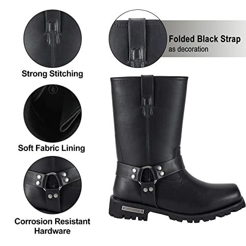 【並行輸入品】Dream Apparel Men's 11in Harness Motorcycle Boots for Riding， Sq_7