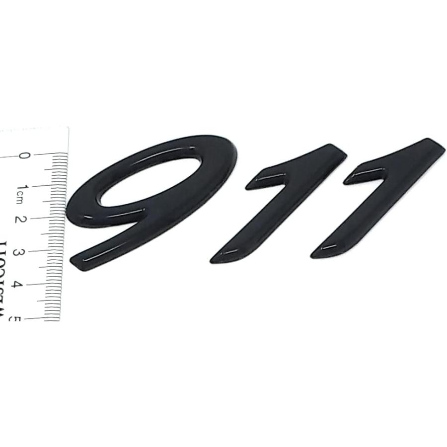 Rc Trading Black 911 Emblem Badge Insignia Number Rear Deck Trunk｜import-tabaido｜04