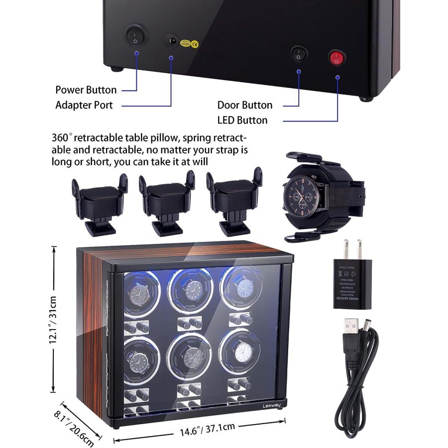 【並行輸入品】Lenway Watch Winder with Mute Mabuchi Motor  Automatic Watch Wind　並行の画像