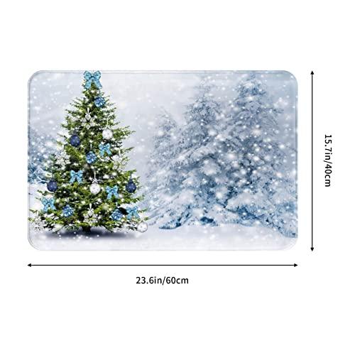 【並行輸入品】YARZVJM Christmas Tree Floor Mat Winter Holiday Indoor Doormat Nの画像