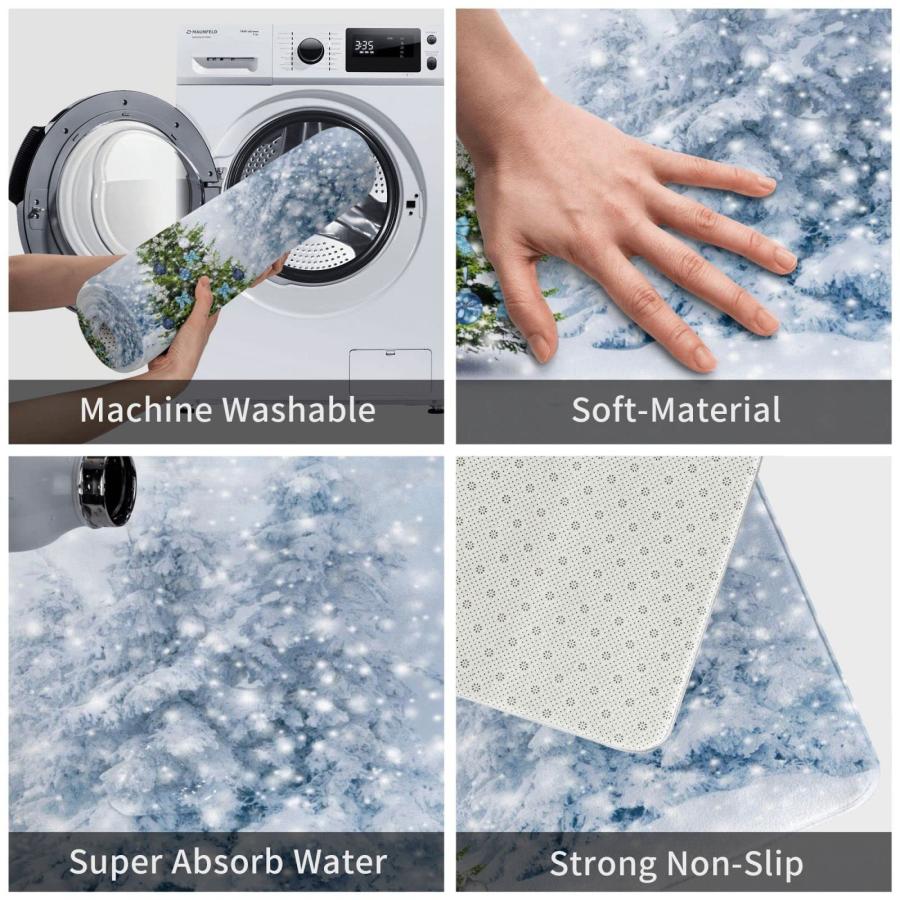 【並行輸入品】YARZVJM Christmas Tree Floor Mat Winter Holiday Indoor Doormat Nの画像