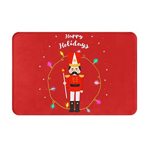 【並行輸入品】YARZVJM Nutcracker Soldier Christmas Floor Mat Winter Holiday Inの画像
