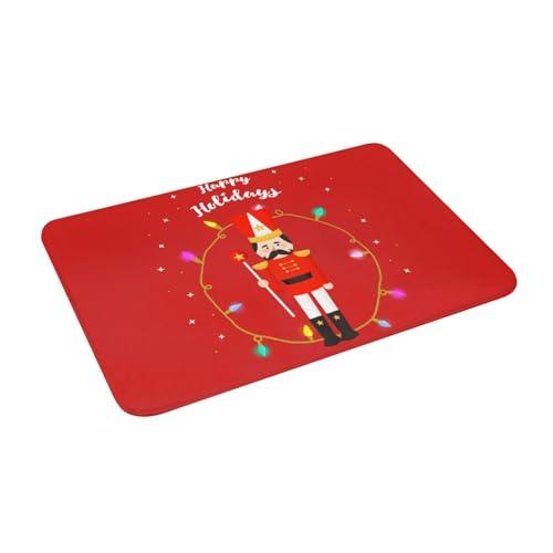 【並行輸入品】YARZVJM Nutcracker Soldier Christmas Floor Mat Winter Holiday Inの画像