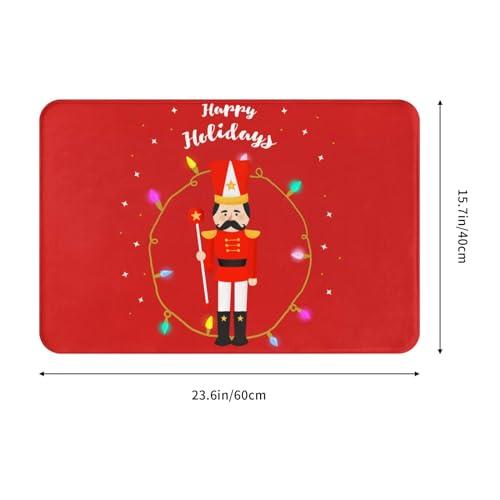 【並行輸入品】YARZVJM Nutcracker Soldier Christmas Floor Mat Winter Holiday Inの画像