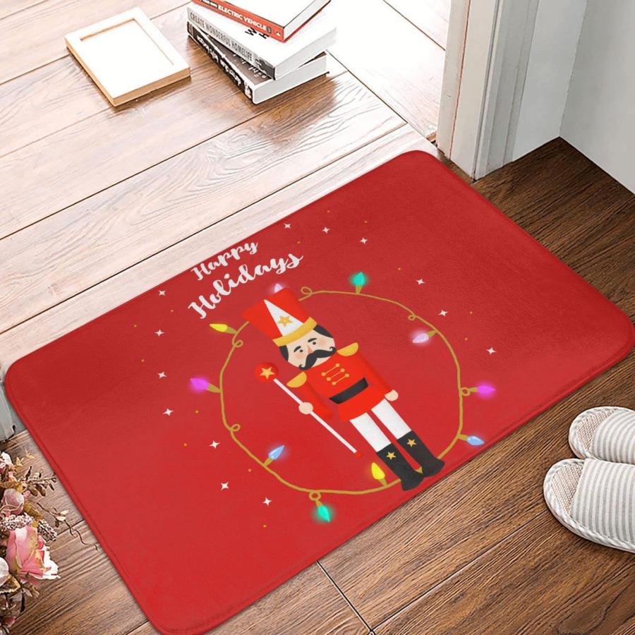 【並行輸入品】YARZVJM Nutcracker Soldier Christmas Floor Mat Winter Holiday Inの画像