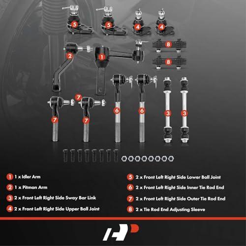 【並行輸入品】A Premium Set of 14, Front Upper Lower Ball Joint, Inner Outer Tの画像