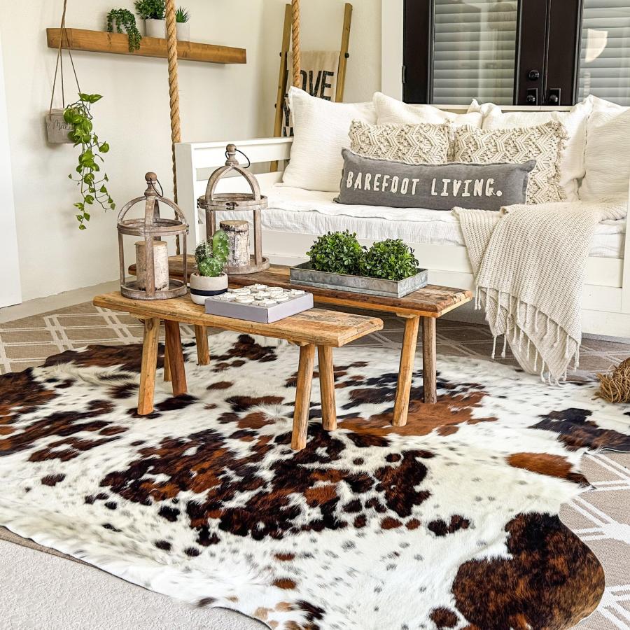 並行輸入品】HIDES BAZAAR ライトトリコロール カウハイドラグ