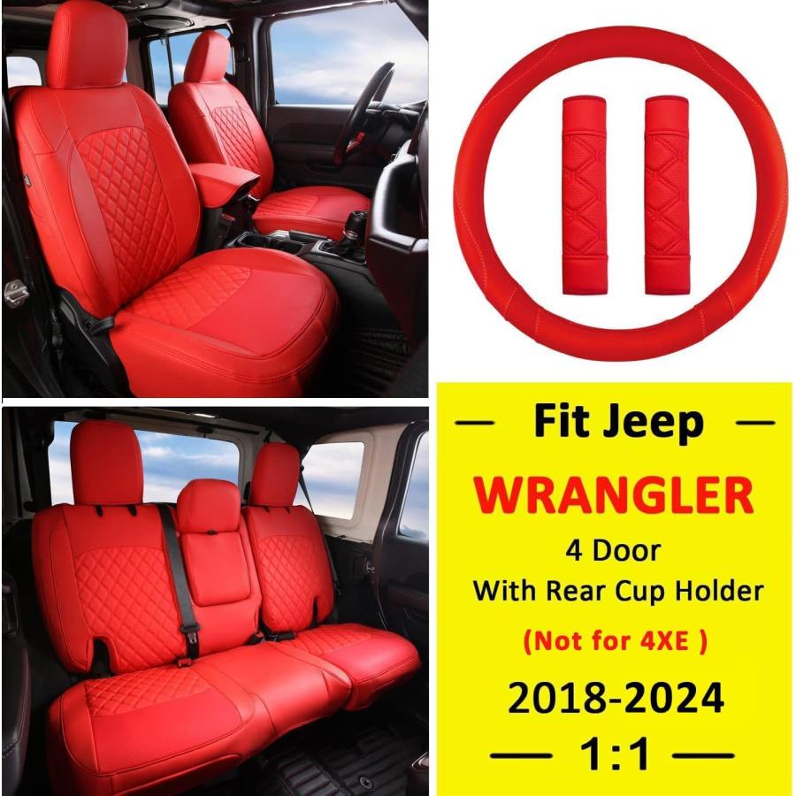 【並行輸入品】GIANT PANDA カスタマイズ フルセット カーシートカバー ジープ ラングラー 4ドア JL サハラ スポーツ ルビコン | GIANT | 03