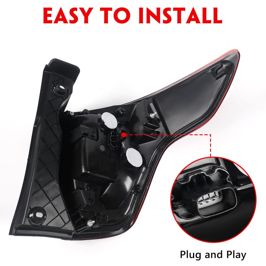 【並行輸入品】FIONE フォードエクスプローラーテールライトアセンブリ 2016 2017 2018 2019 ブレーキ リアランプ ポリスの画像