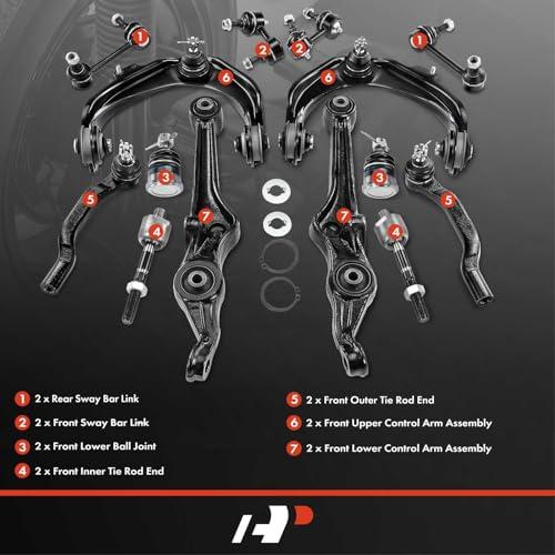 【並行輸入品】A Premium Set of 14, Front Upper Lower Control Arm, Lower Ball Jの画像