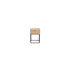 【並行輸入品】Baxton Studio Amelia End Table， 1 Drawer， Natural Brown/Black_8