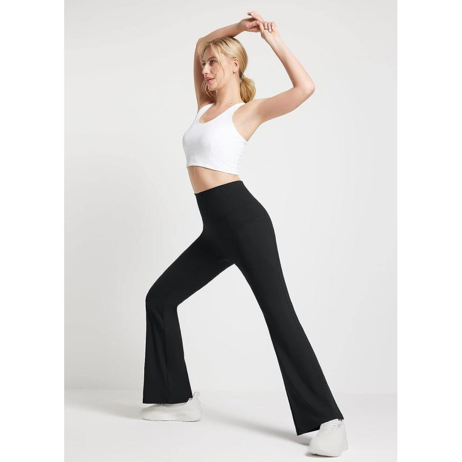 【並行輸入品】BALEAF Women's Flare Leggings with Pockets Flare Pants Bootcut Y
