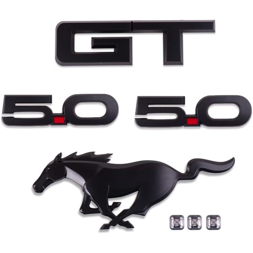 並行輸入品】グロスブラックエンブレム GT+5.0+ポニーエンブレム