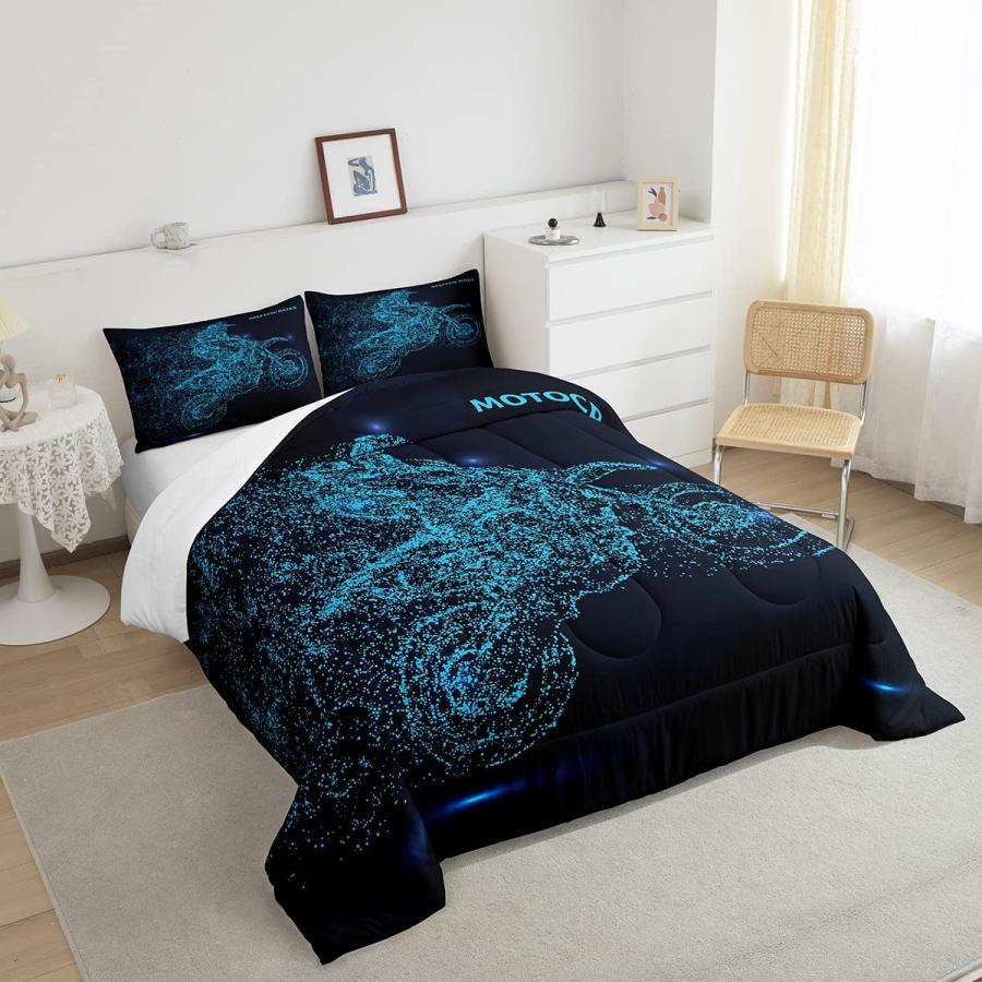 Feelyou Dirt Bike Comforter Set Motocross Racer Bedding Set for  並行輸入品｜import-tabaido｜10