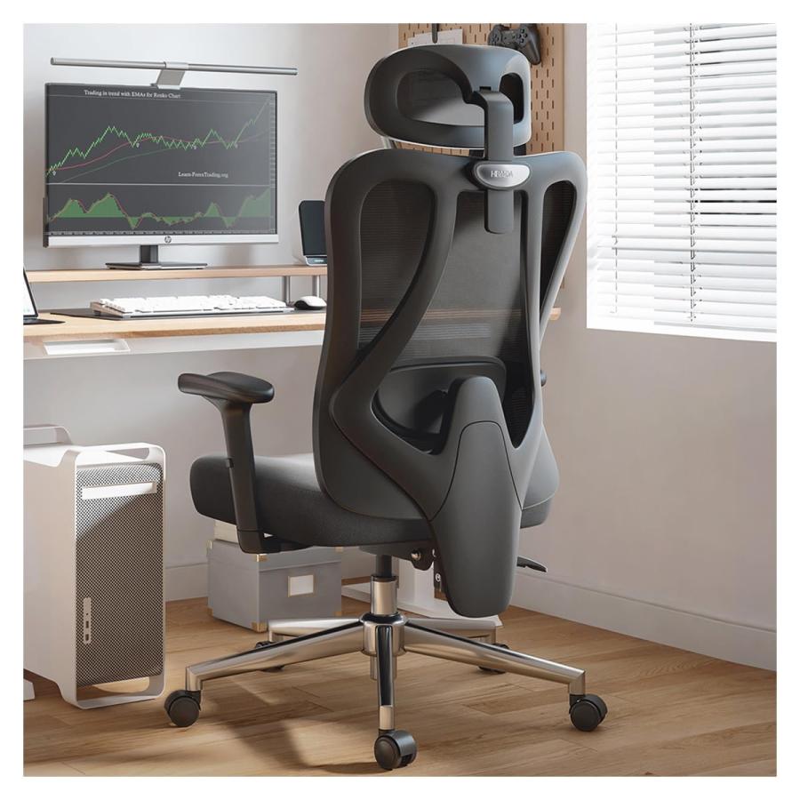 Hbada オフィスチェア デスクチェア 並行輸入品】Hbada エルゴノミックオフィスチェア 調節可能なランバー
