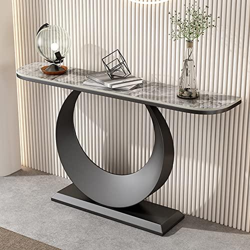 【並行輸入品】LITFAD Scratch Resistant Glam Slate/Metal Entrance Table Modern_1