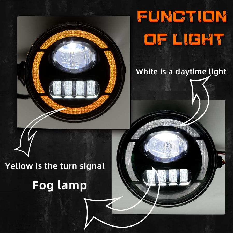 【並行輸入品】DRLドライビングフォグライトランプ LED 2007 2014 Ford Expedition/ 2008 2011フォードレンの画像