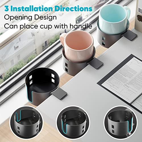 【並行輸入品】Large Desk Cup Holder, YYP Anti Spill Cup Holder for Desk or Tabの画像