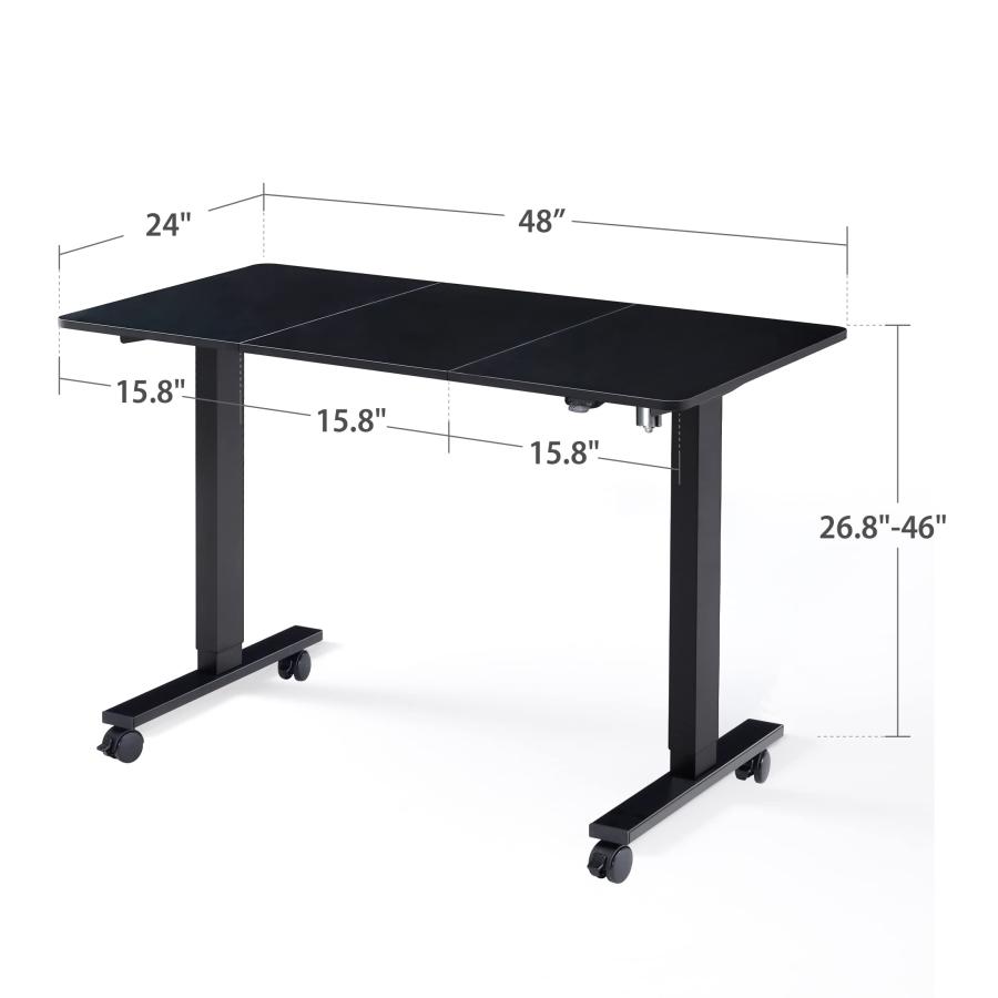 【並行輸入品】Utureal 電動スタンディングデスク 高さ調節可能 48 x 24インチ シットスタンドデスク ホームオフィス用 回転スタンド_3