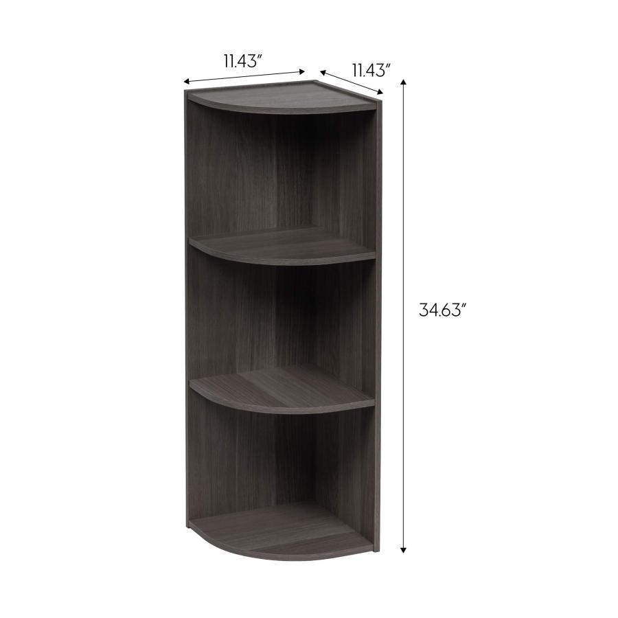 【並行輸入品】IRIS USA コーナー本棚 3段 ホームシェルフ アッシュグレー IRIS USA Corner Bookcase， 3 Ti_3