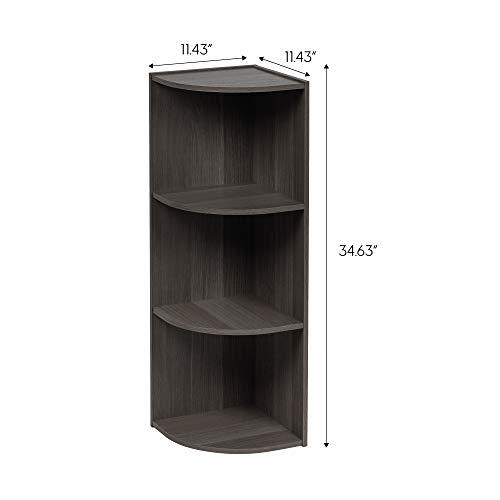 【並行輸入品】IRIS USA コーナー本棚 3段 ホームシェルフ アッシュグレー IRIS USA Corner Bookcase， 3 Ti_4
