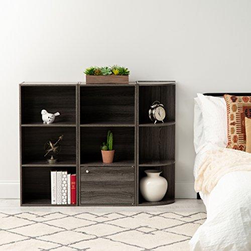 【並行輸入品】IRIS USA コーナー本棚 3段 ホームシェルフ アッシュグレー IRIS USA Corner Bookcase， 3 Ti_7