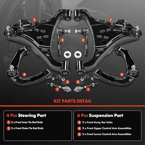 【並行輸入品】A Premium Set of 10, Front Upper Lower Control Arm, Sway Bar Linの画像