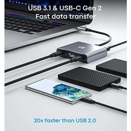 usb c ハブ TECHTOBOX USB C Hub with 8K HDMI Port,2 USB C Gen2 and U 並行輸入品｜import-tabaido｜05