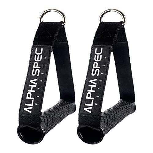 【並行輸入品】ALPHASPEC ハンドルケーブルアタッチメント ALPHASPEC Workout Handles (Set of 2), Rの画像