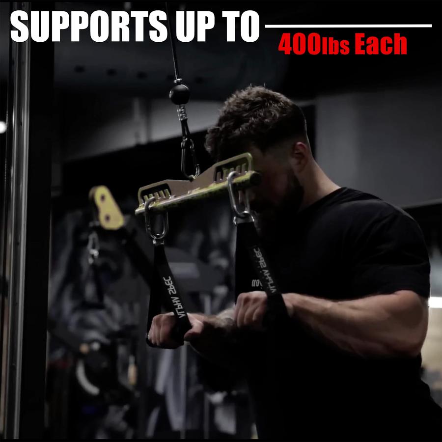 【並行輸入品】ALPHASPEC ハンドルケーブルアタッチメント ALPHASPEC Workout Handles (Set of 2), Rの画像