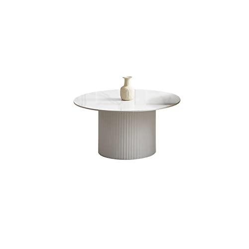 【並行輸入品】LITFAD Slate Round Coffee Table Pedestal Cocktail Table Modern L_1