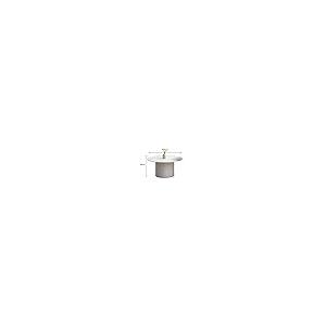【並行輸入品】LITFAD Slate Round Coffee Table Pedestal Cocktail Table Modern L_8