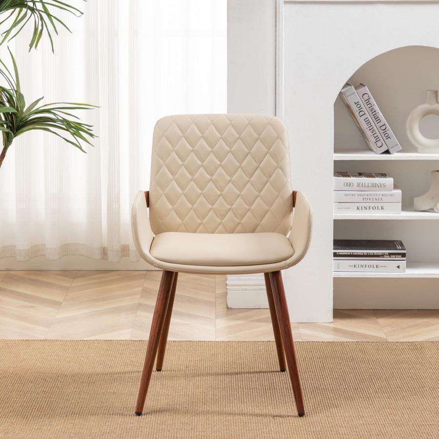 ミッドセンチュリー ラウンジチェア ブラウン＋ウッド レザー ２脚 ch4068-wal-img-725.jpg