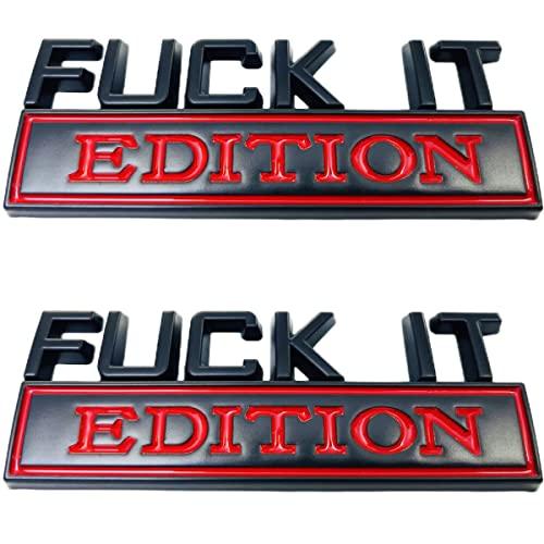 【並行輸入品】EVIISO 2 Pcs Fuck IT Edition Emblem，Fuck IT car Version Badges L_1