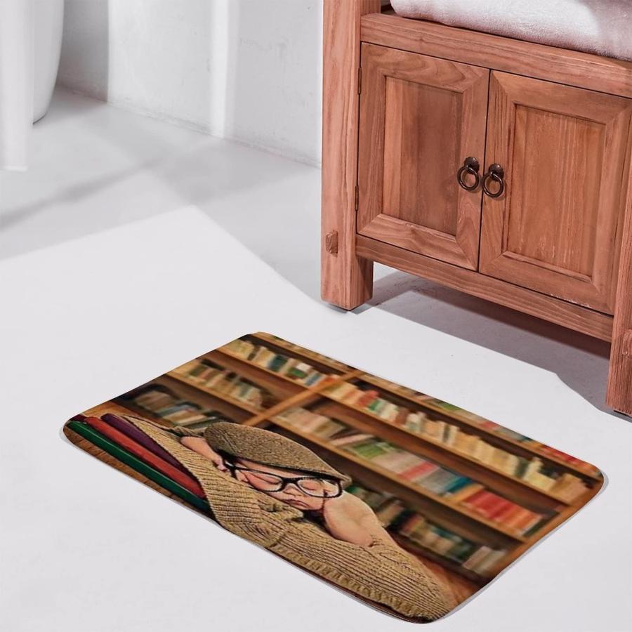 【並行輸入品】Into The Library I Go to Lose My Mind Non Slip Door Mats for Indの画像
