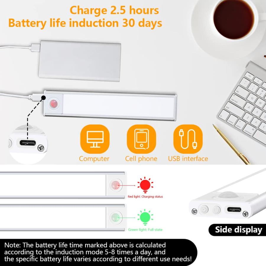 並行輸入品】キャビネット下ライト LEDモーションセンサーキャビネット