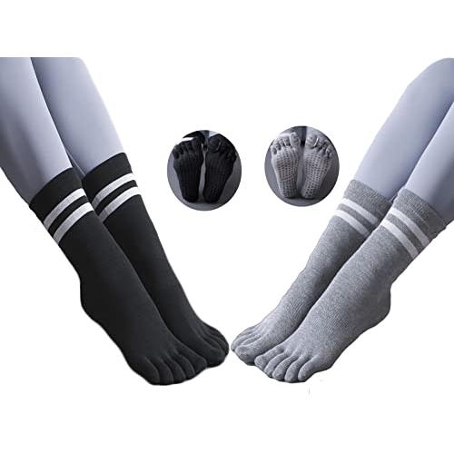 【並行輸入品】Homrap Non Slip Yoga Toe Socks for Women，Grip Socks for Pilates，
