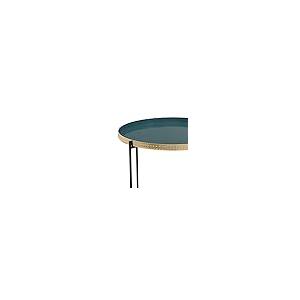 Layton ラウンドメタルサイドエンドテーブル 19インチ ティール SIMPLIHOME Layton  【CHABUDAI】 並行輸入品