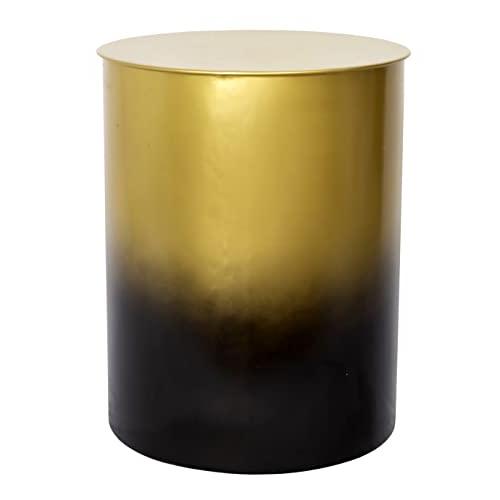 【並行輸入品】Trade AM Zeus 02886 End Table, 18\" Diameter x 20\"" H, Gold/Black"_1